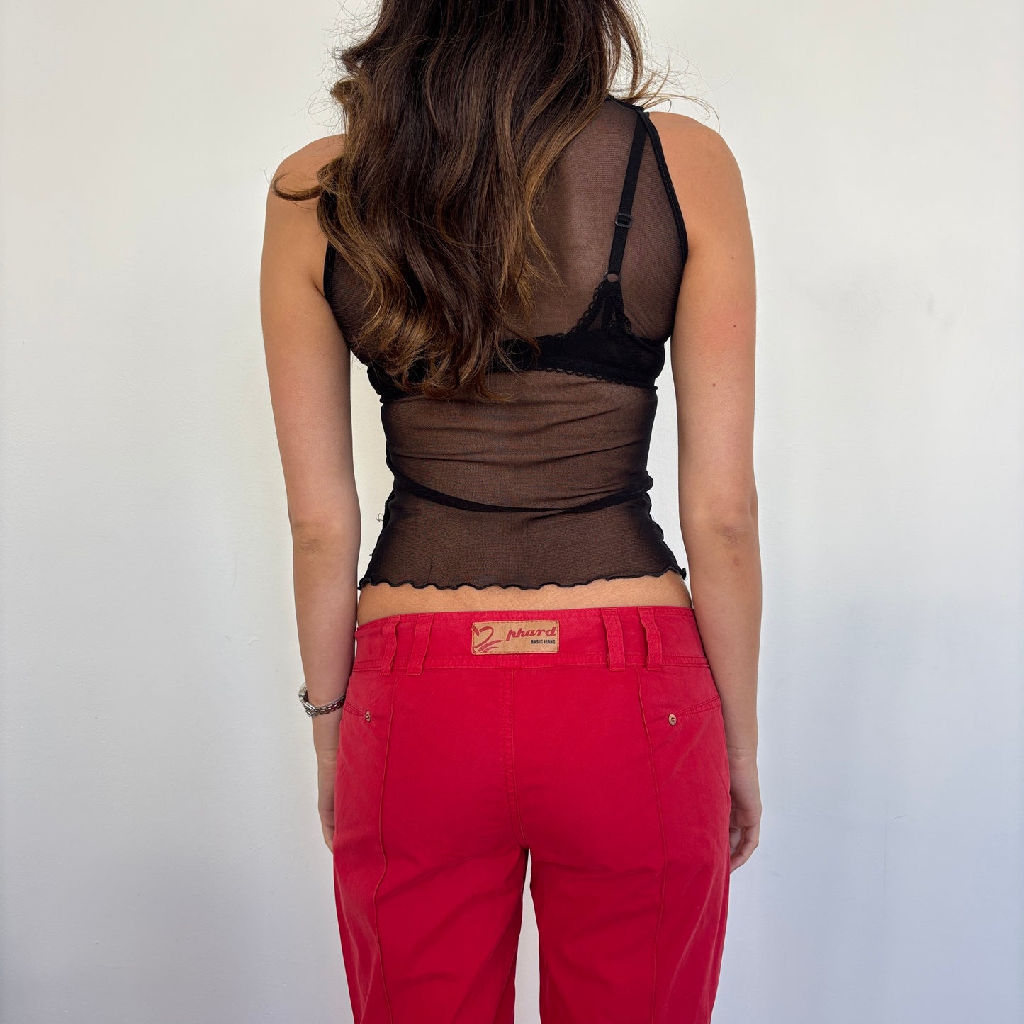 Italian floral mesh top - S
