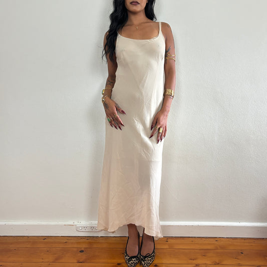 Italian beige maxi dress - S/M