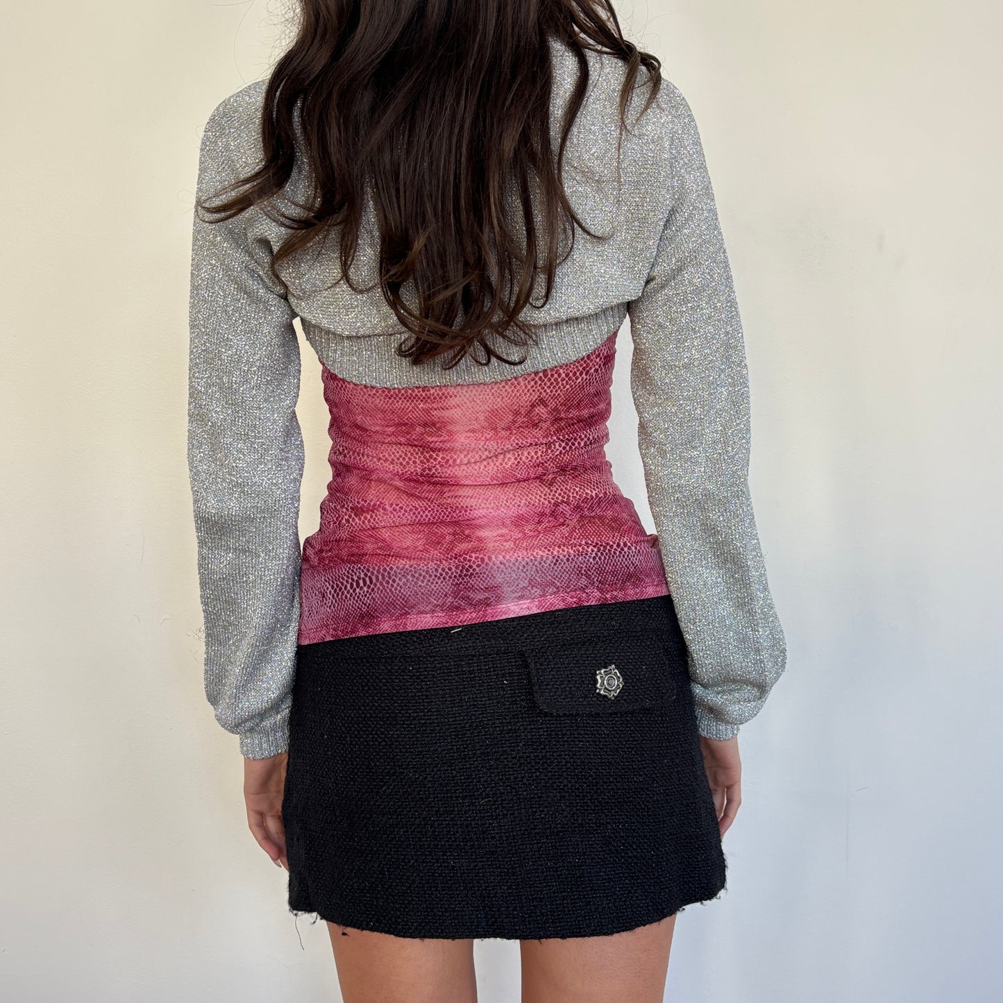 Metallic silver bolero - S/M