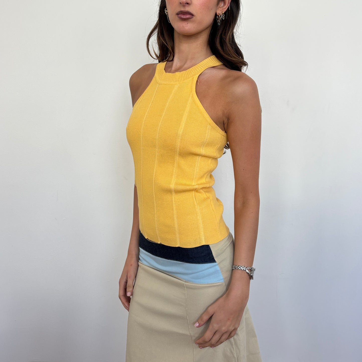 Orange strap detail top - S/M