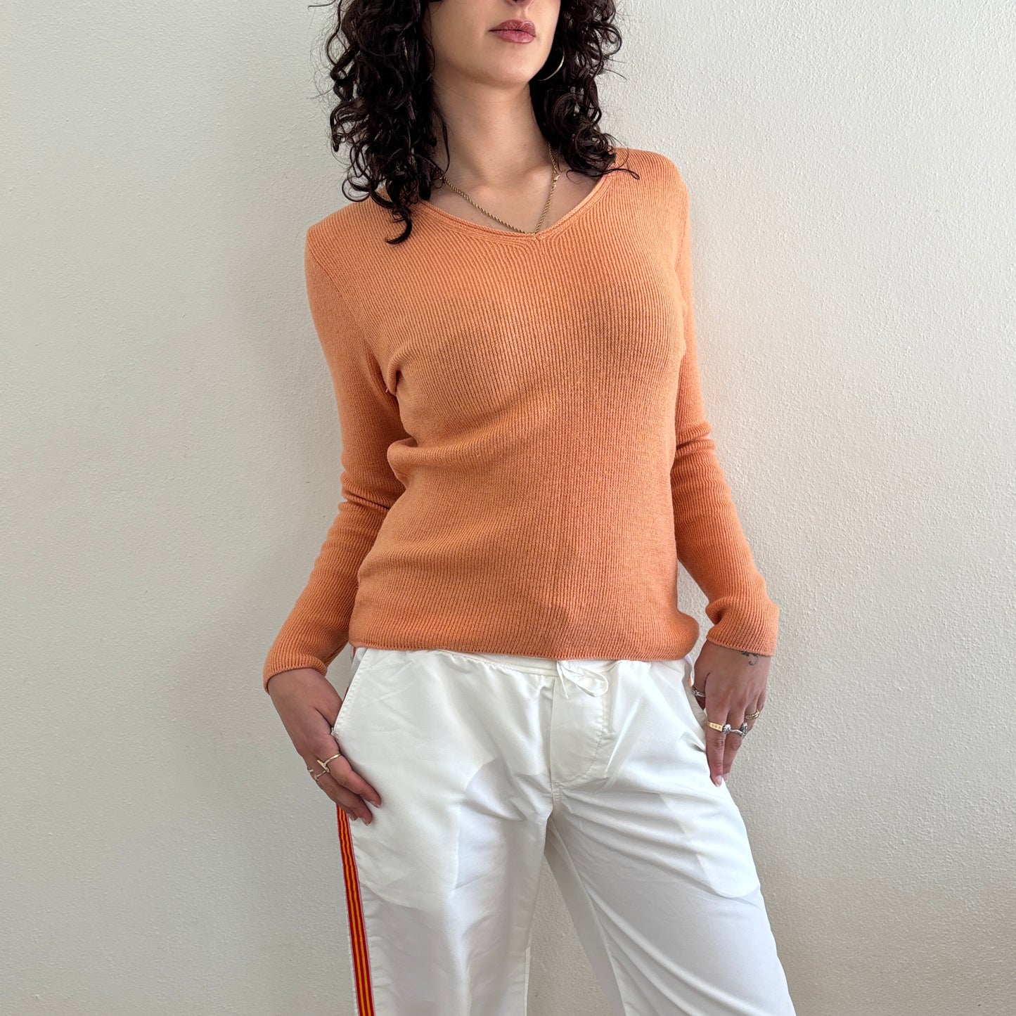 Orange wool jumper - M/L
