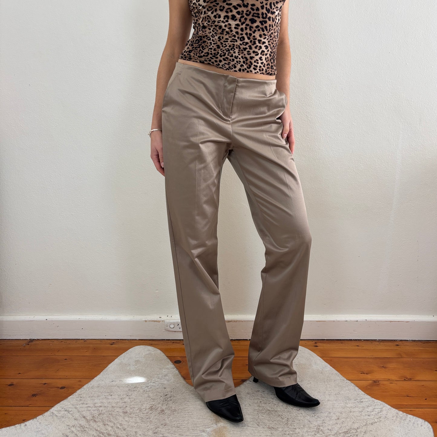 Lowrise gold pants - S