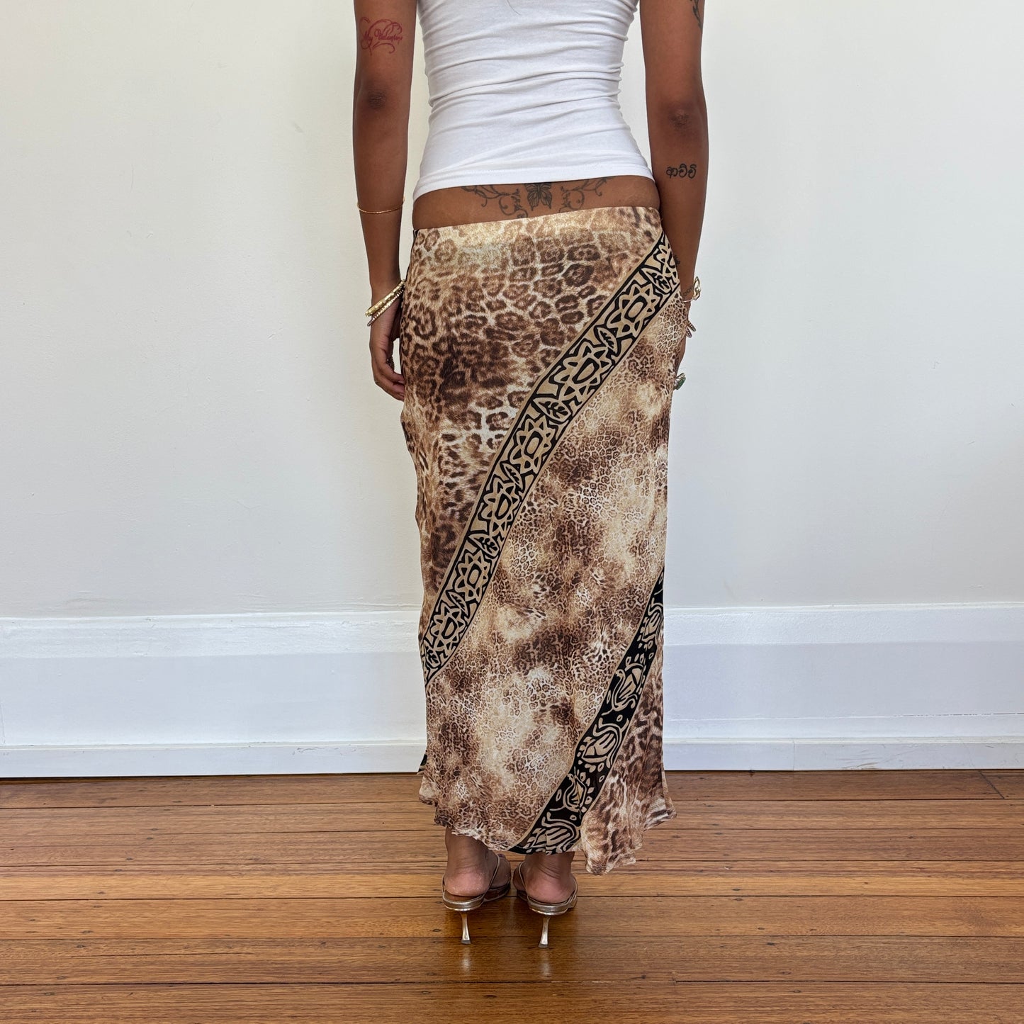 Italian leopard maxi skirt - XS
