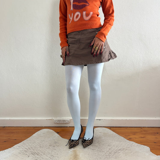 Brown cargo skirt - S