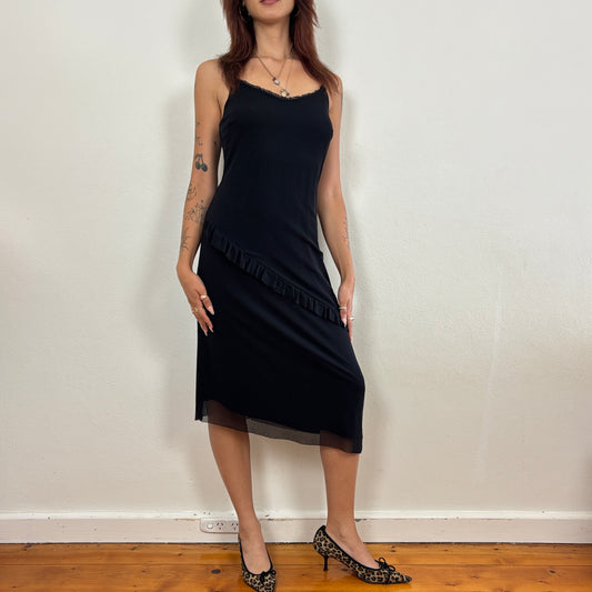 Italian asymmetric midi dress - S