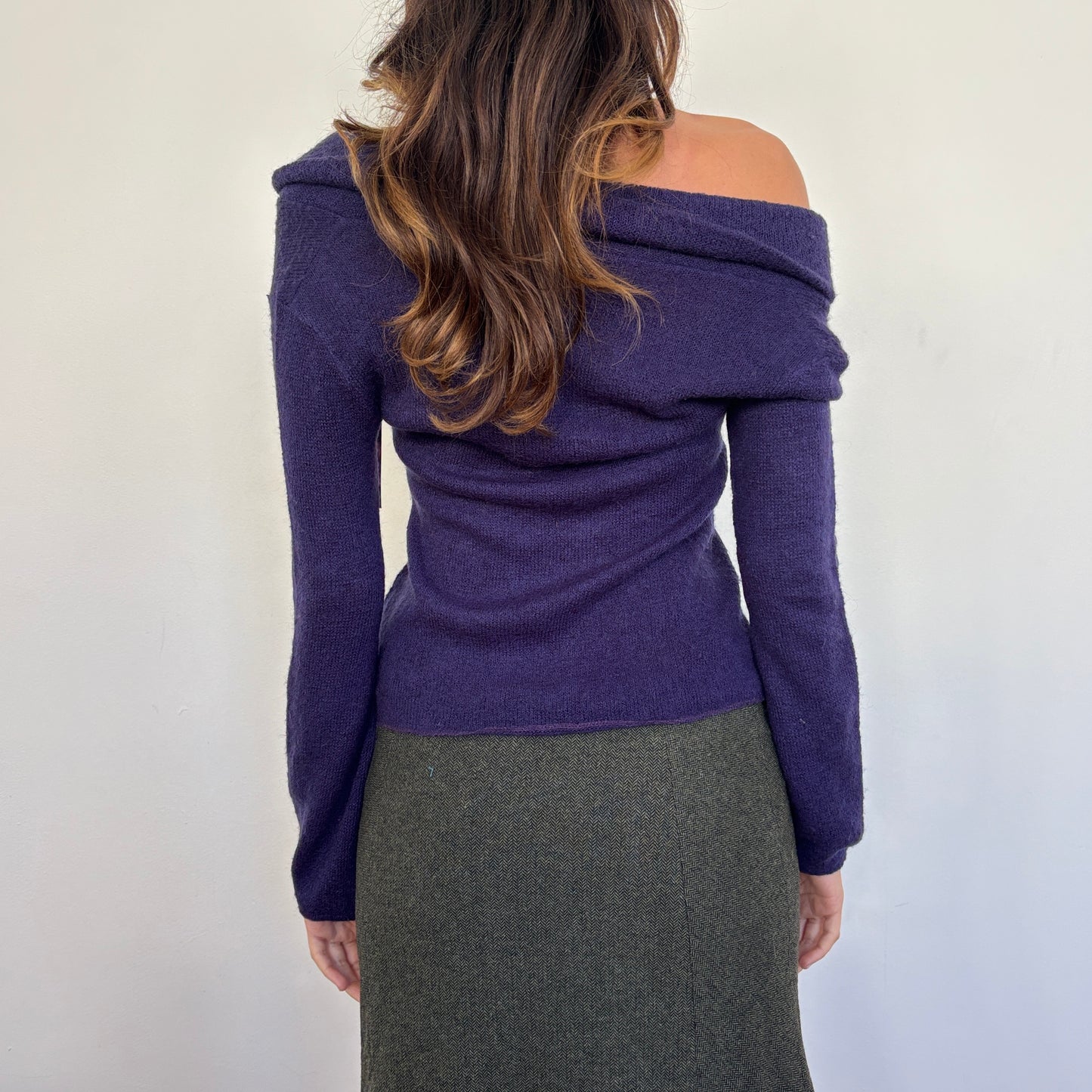 Purple knit jumper - S