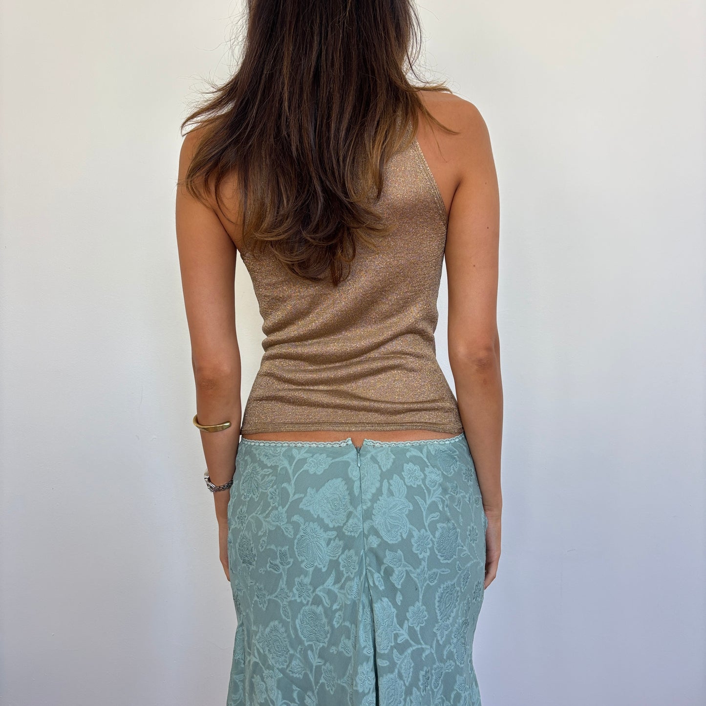 Italian gold sparkly top - S