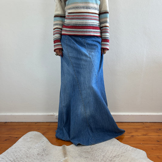 Denim maxi skirt - S