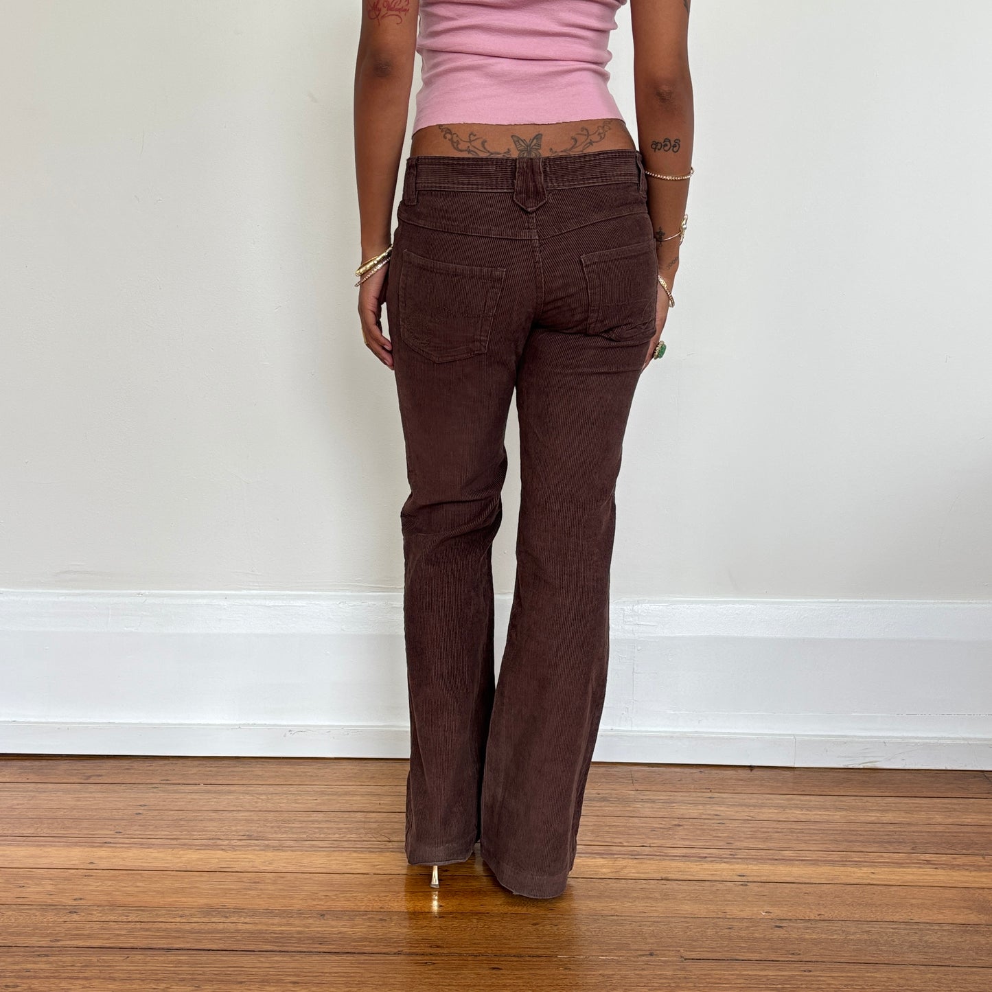 Corduroy bootcut pants - XS
