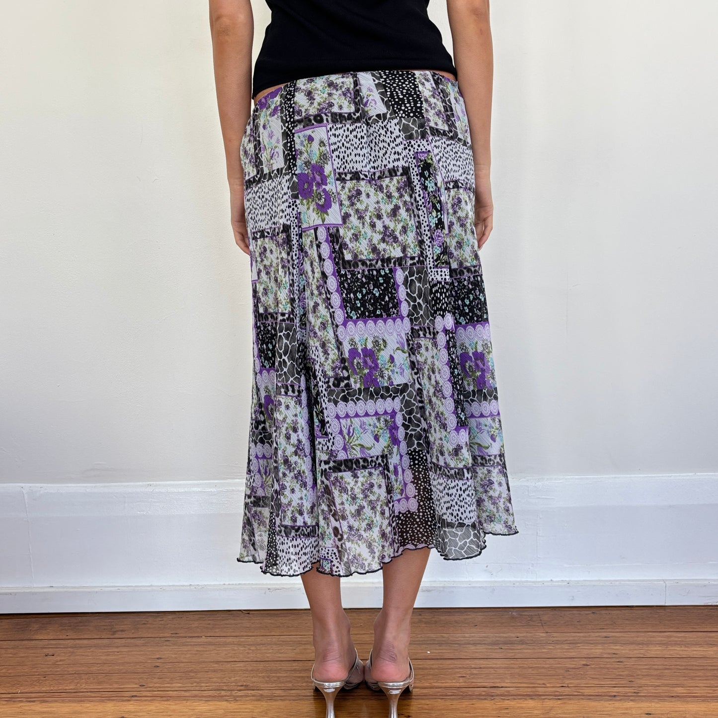 Italian floral midi skirt - XS/S