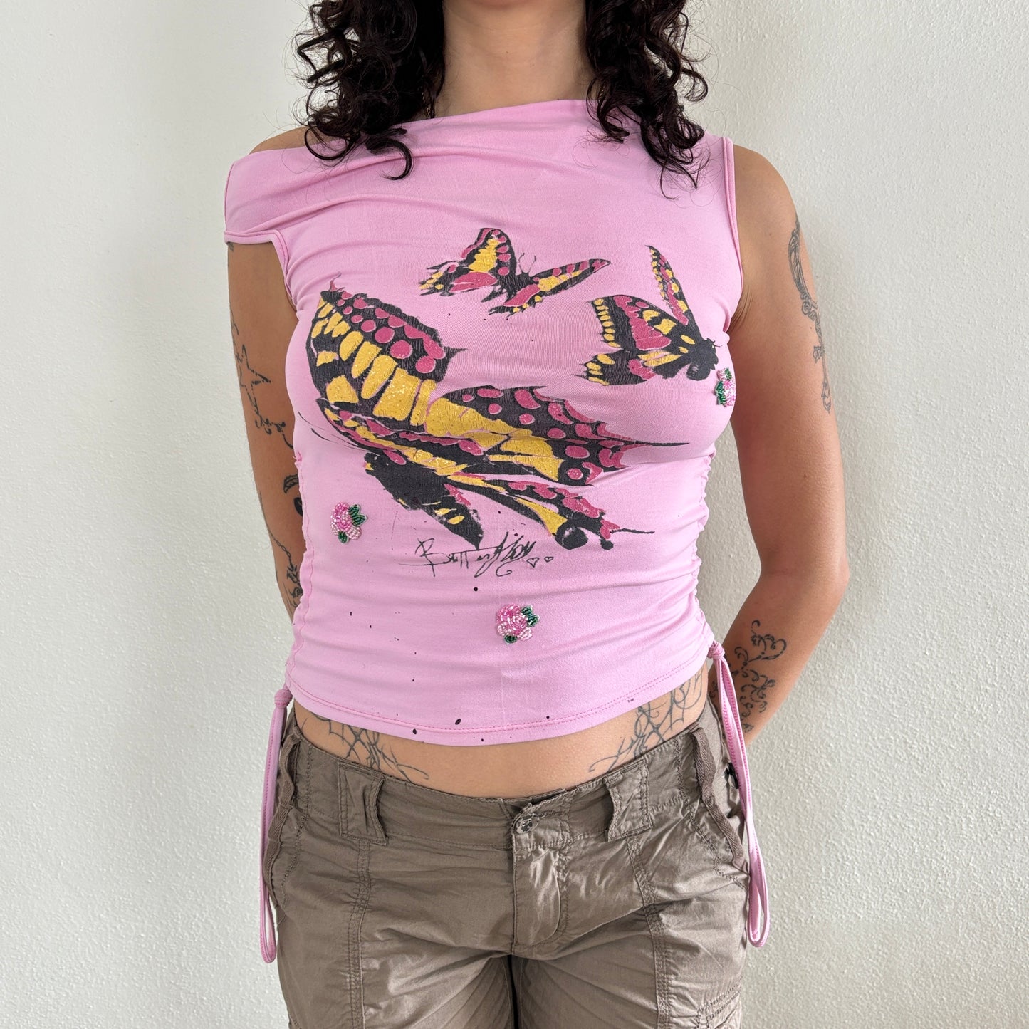 Butterfly ruched side top - XS