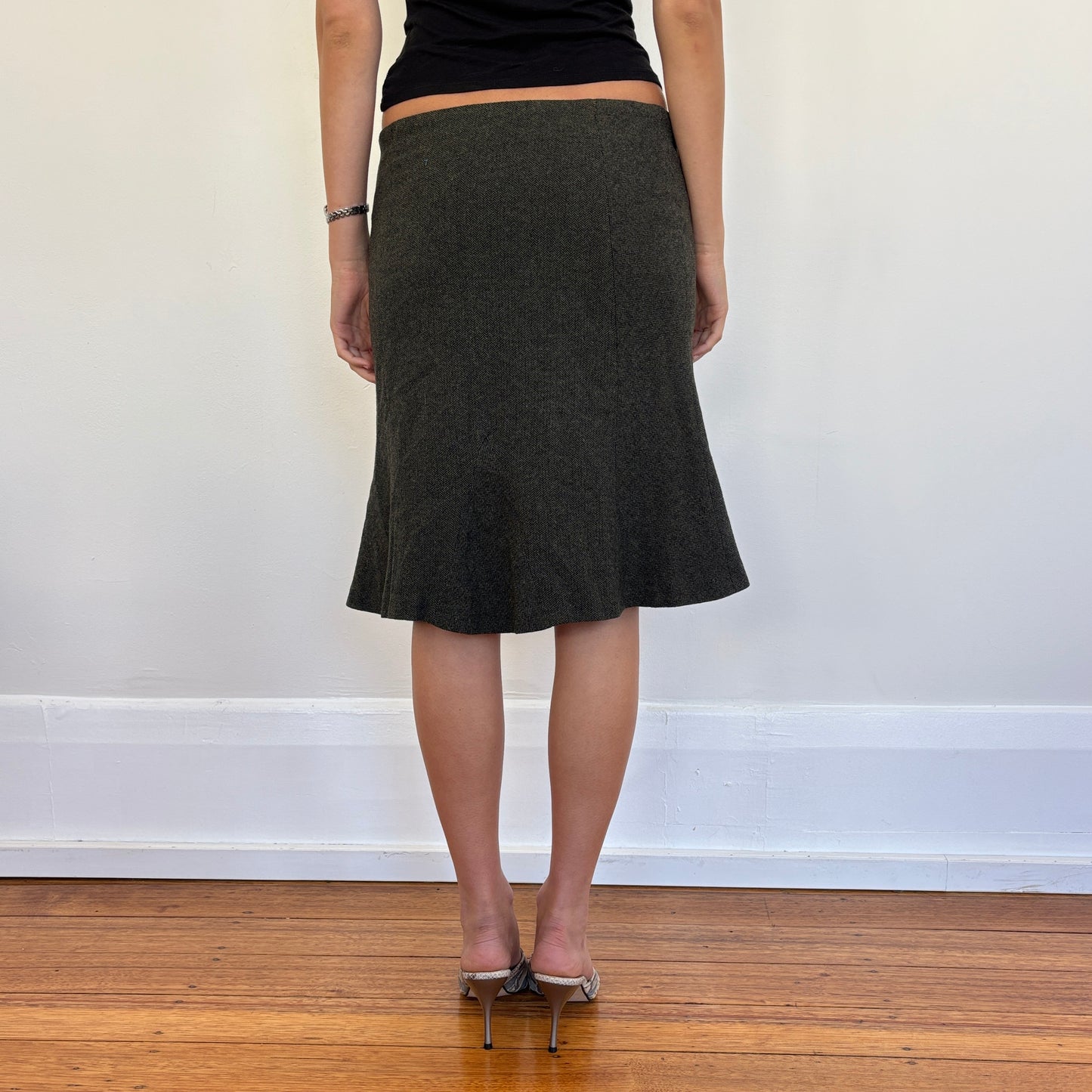Italian wool midi skirt - XS