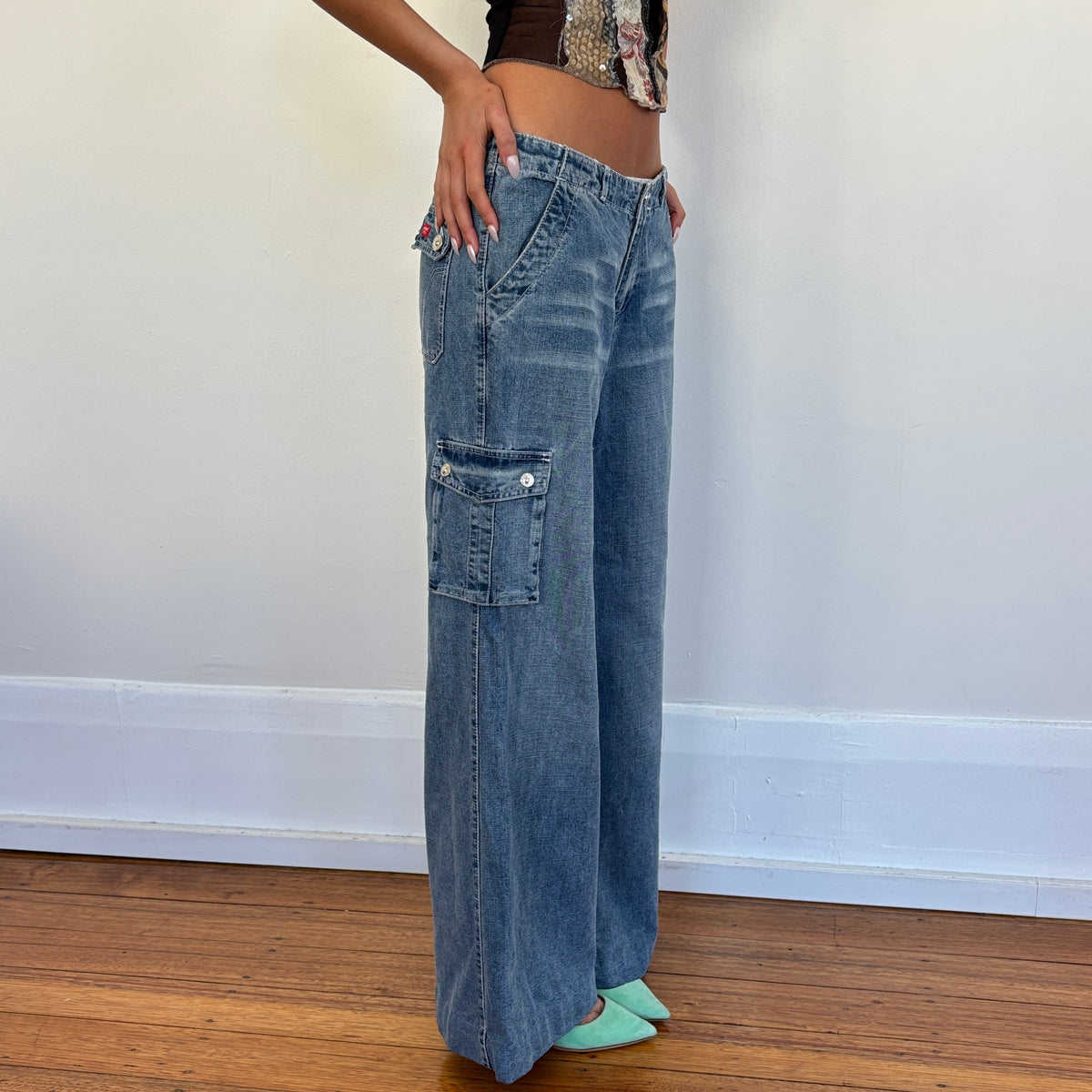 Wide leg jeans - S