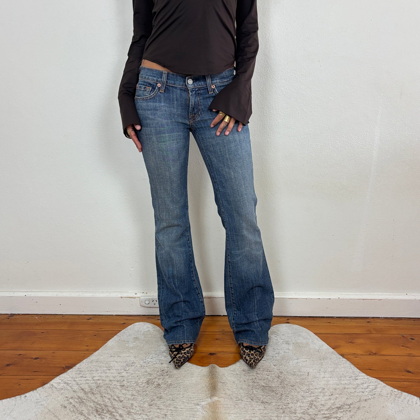 Low rise bootcut jeans - XS