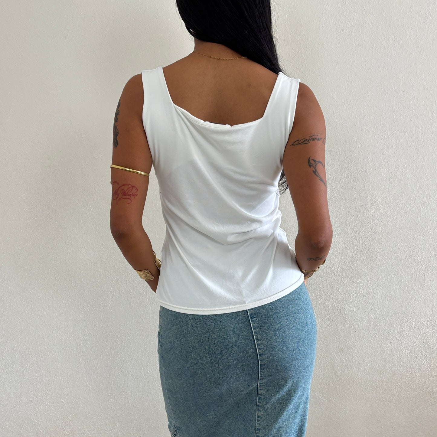 Slinky white top - s/m