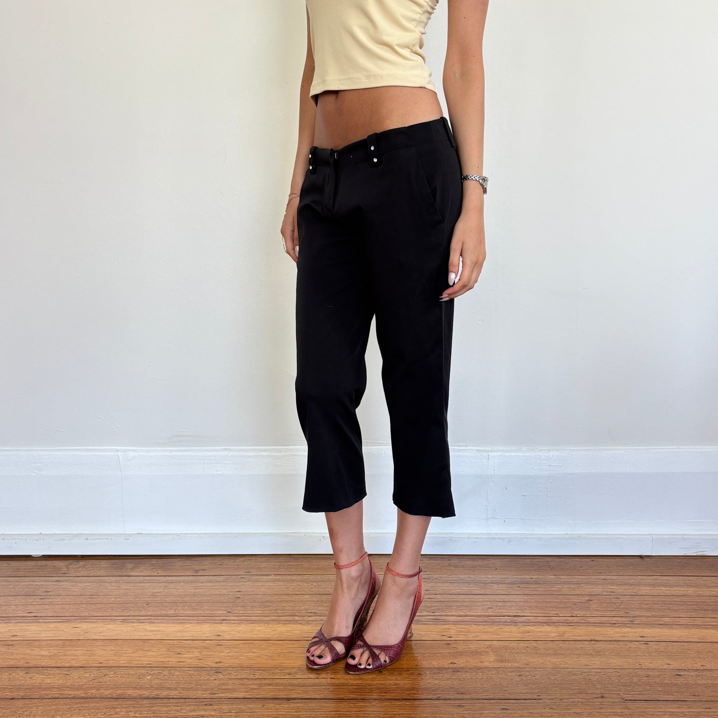 Italian black capris - S/M