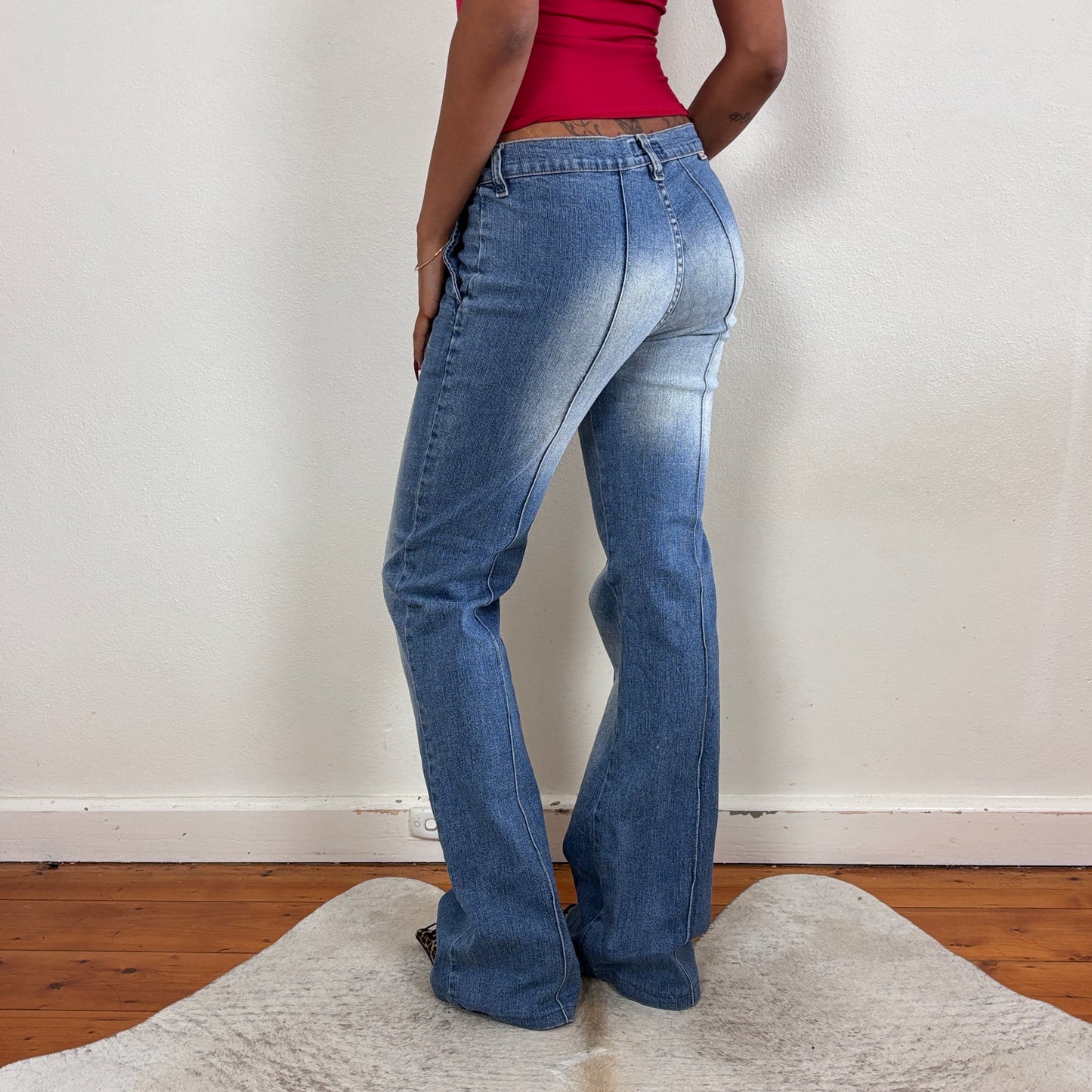 Lightwash low rise jeans - XS