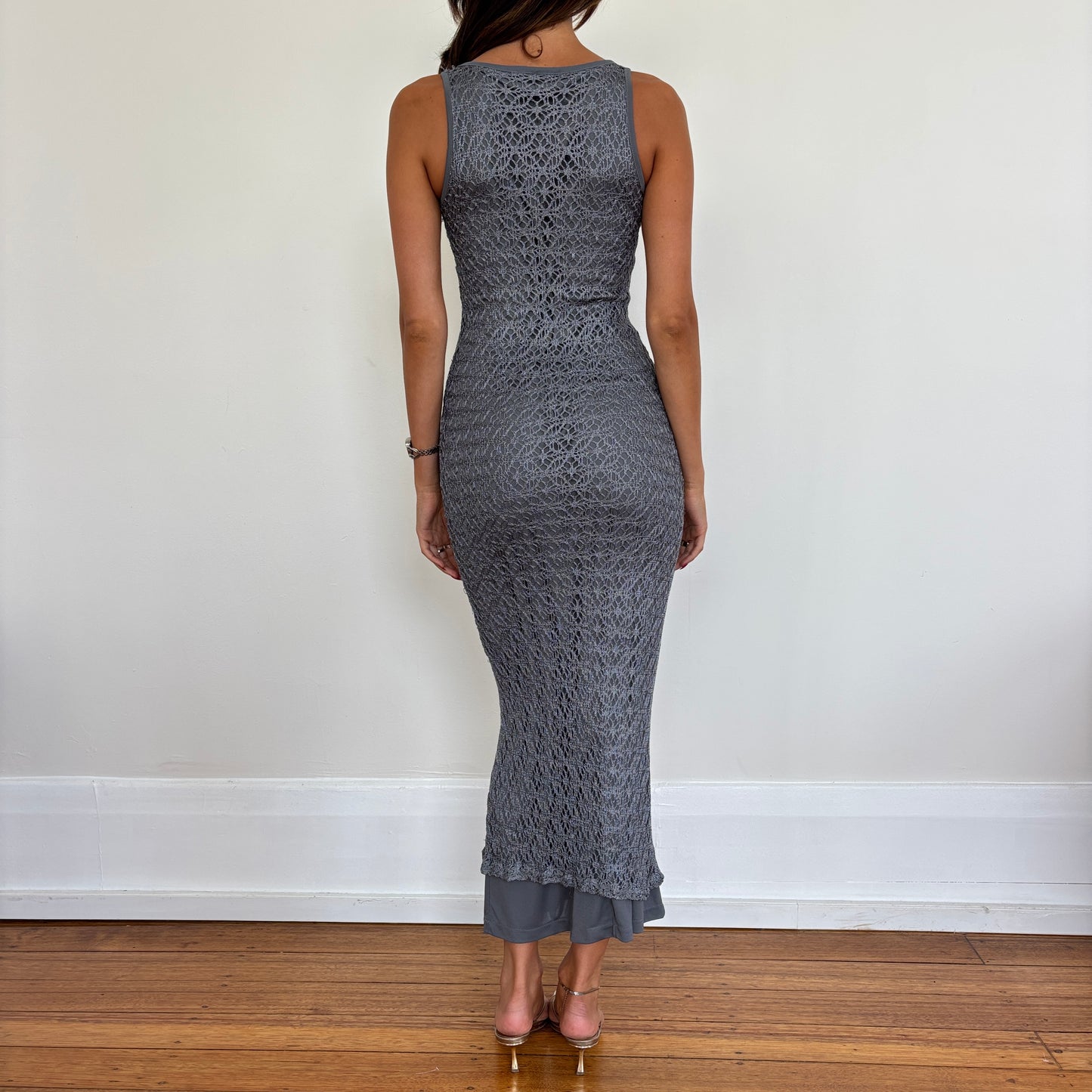 Italian grey maxi dress - XS