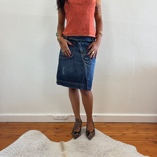 Denim midi skirt - xs/s