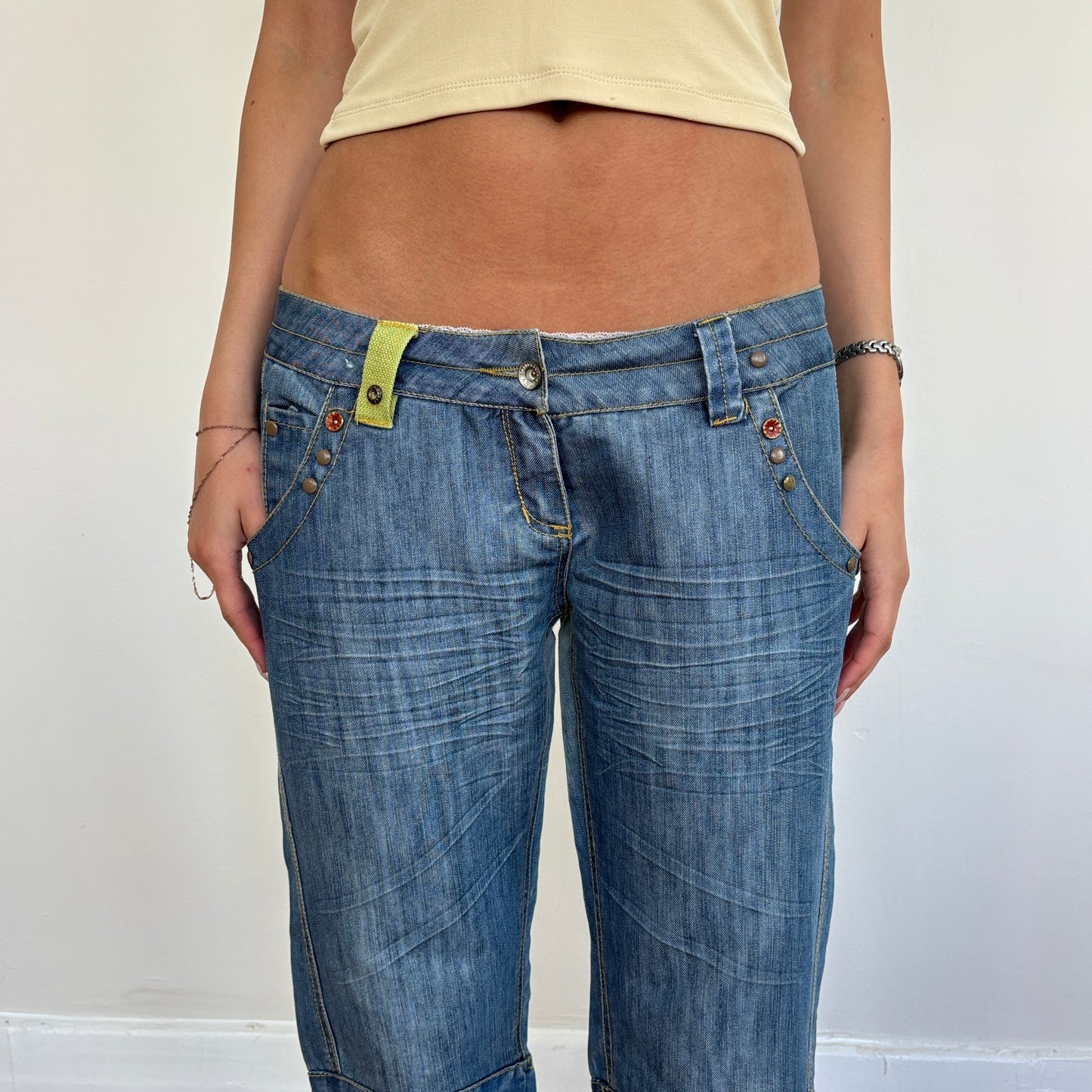 Italian denim capris - S