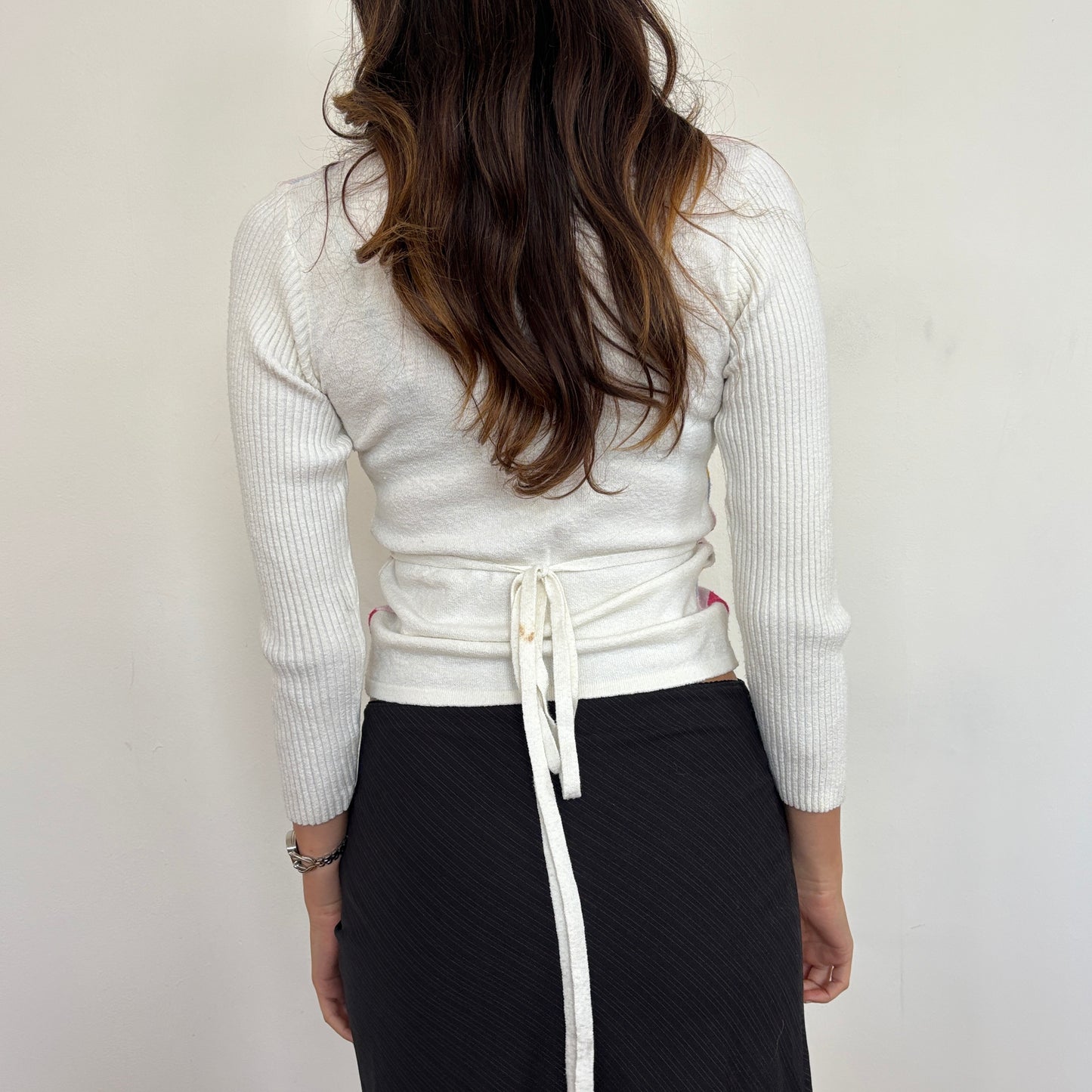 Striped wrap jumper - S/M