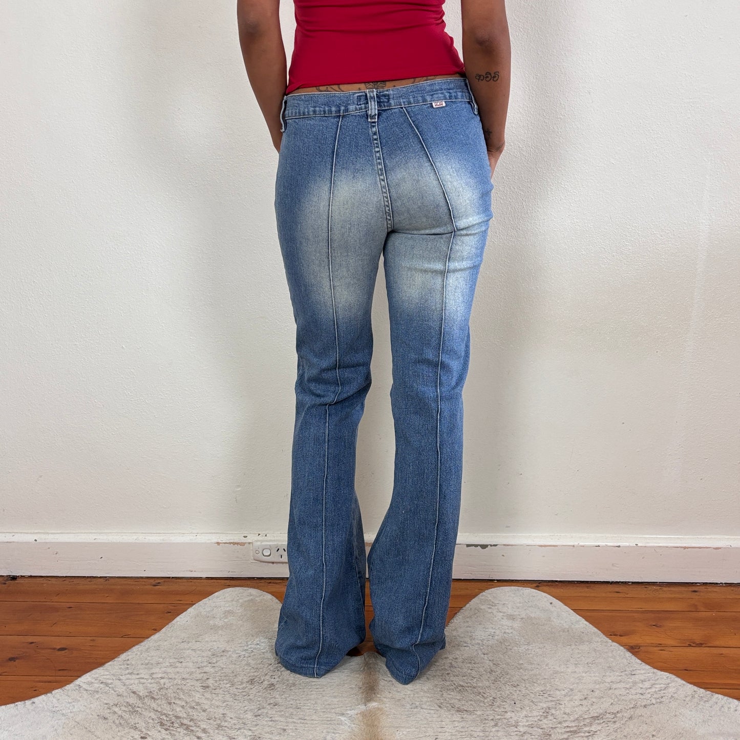 Lightwash low rise jeans - XS