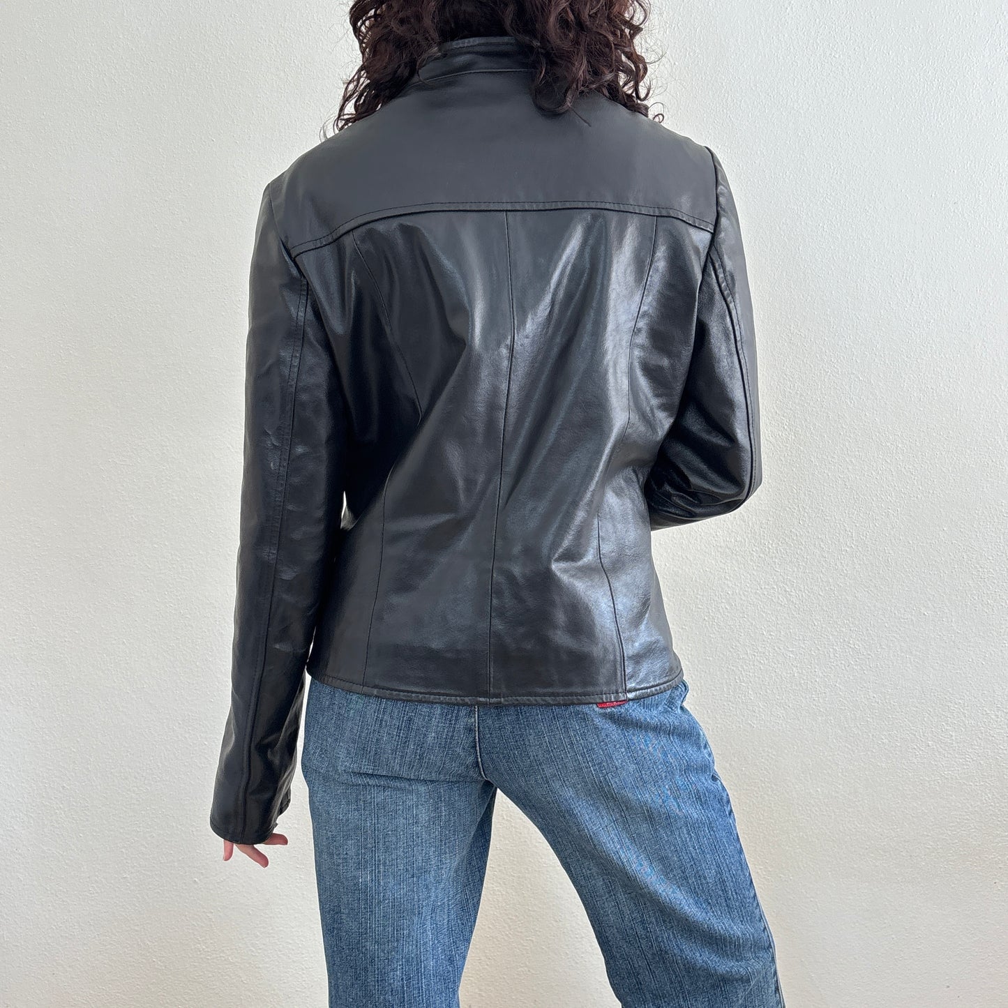 Black leather jacket - M/L
