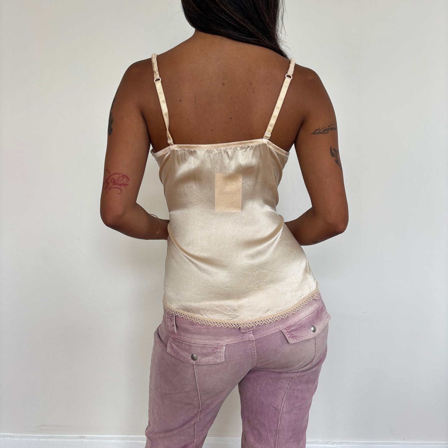 Silk beige cami - M/L