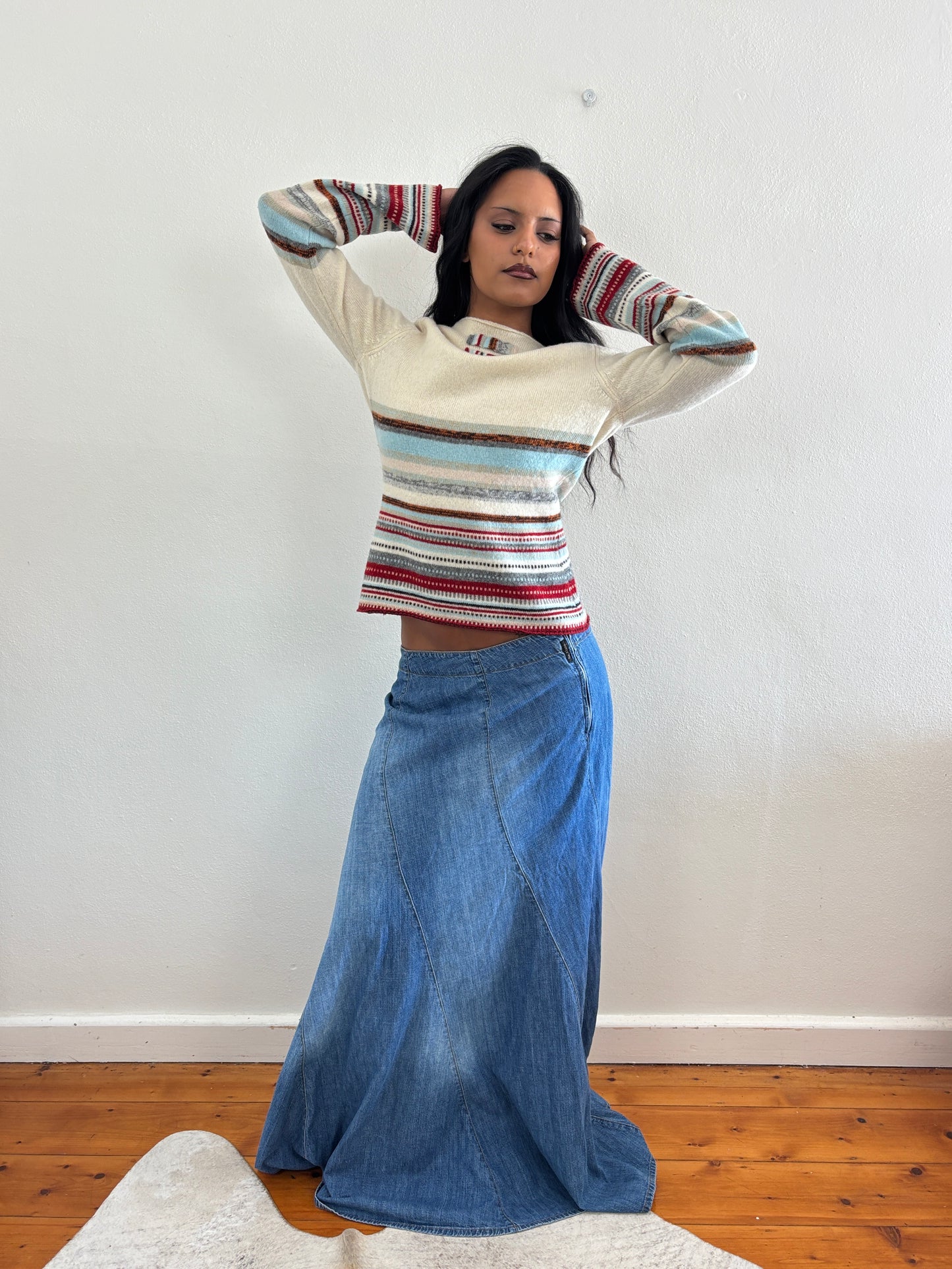 Denim maxi skirt - S