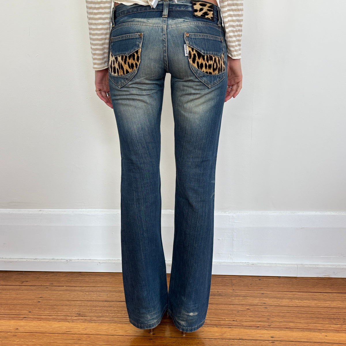 Leopard pocket jeans - XS