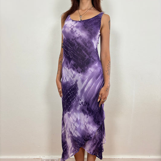 Asymmetric reptile dress - M