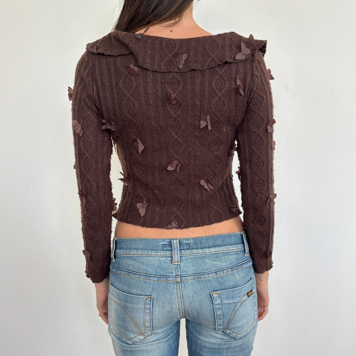 Italian brown butterfly knit - XS