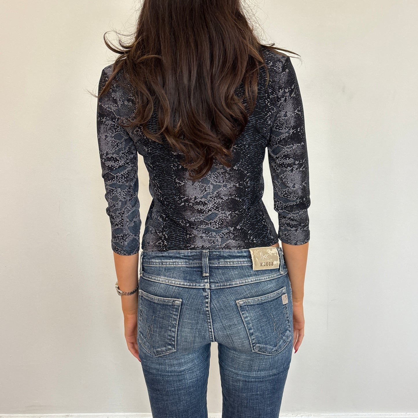 Snake print 3/4 sleeve - S