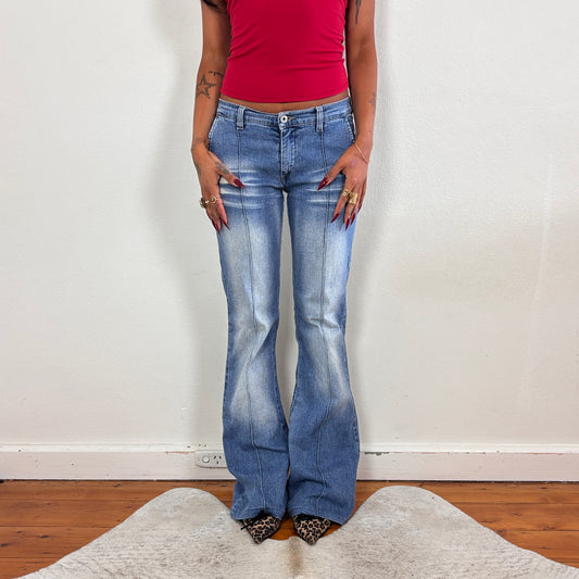 Lightwash low rise jeans - XS