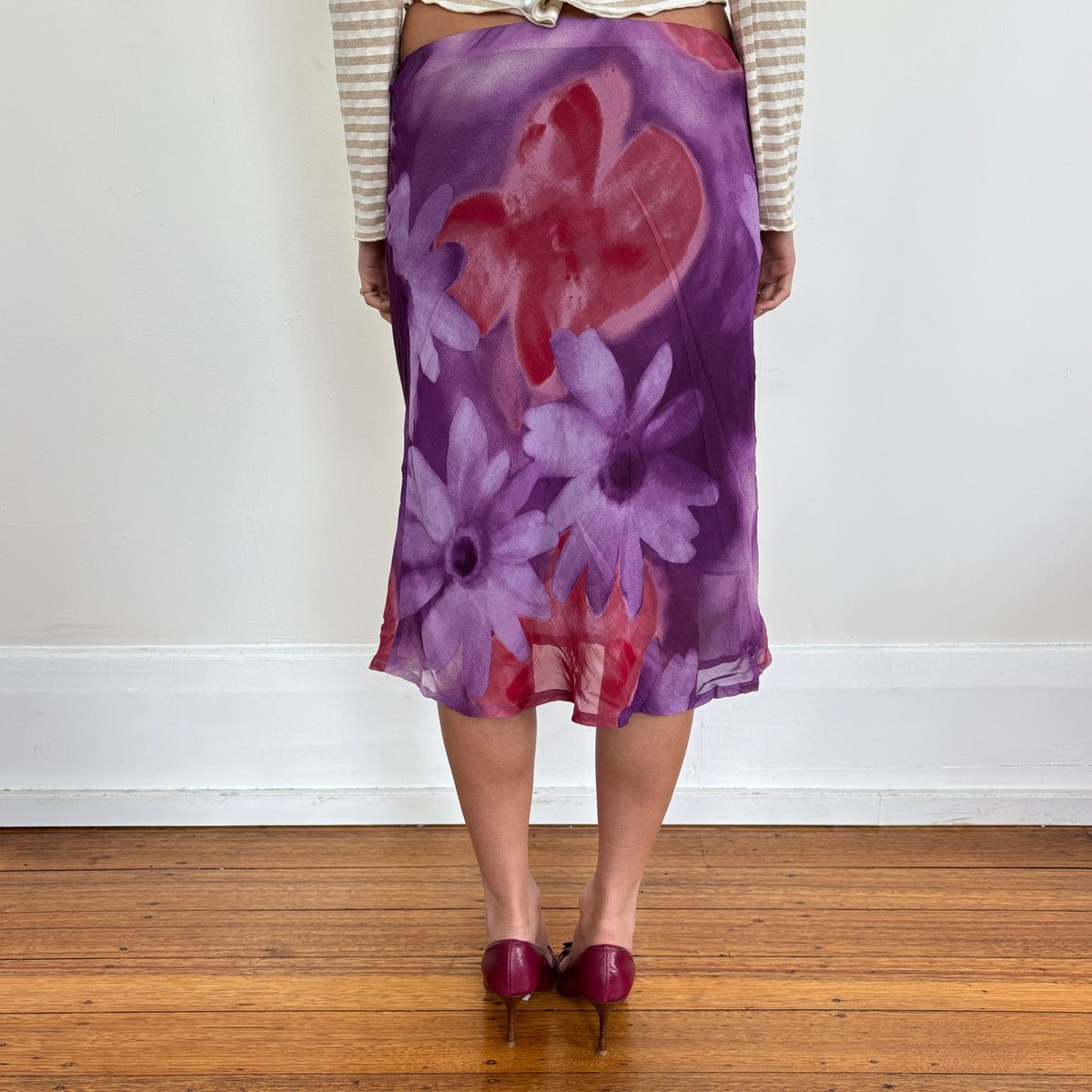 Italian purple midi skirt - XS/S