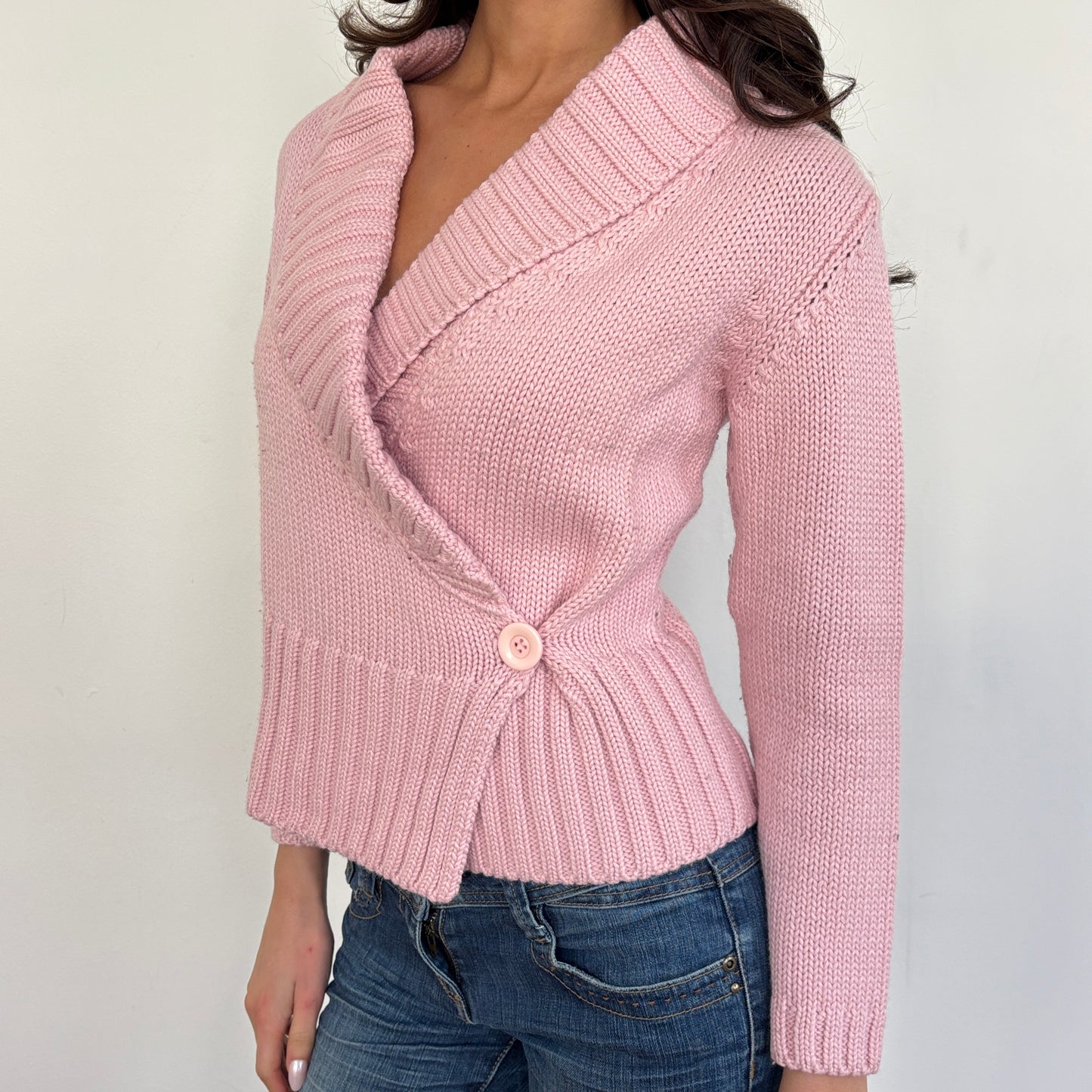 Italian pink wool blend knit - M