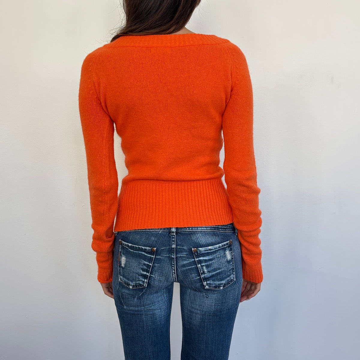 Italian wool orange knit - S