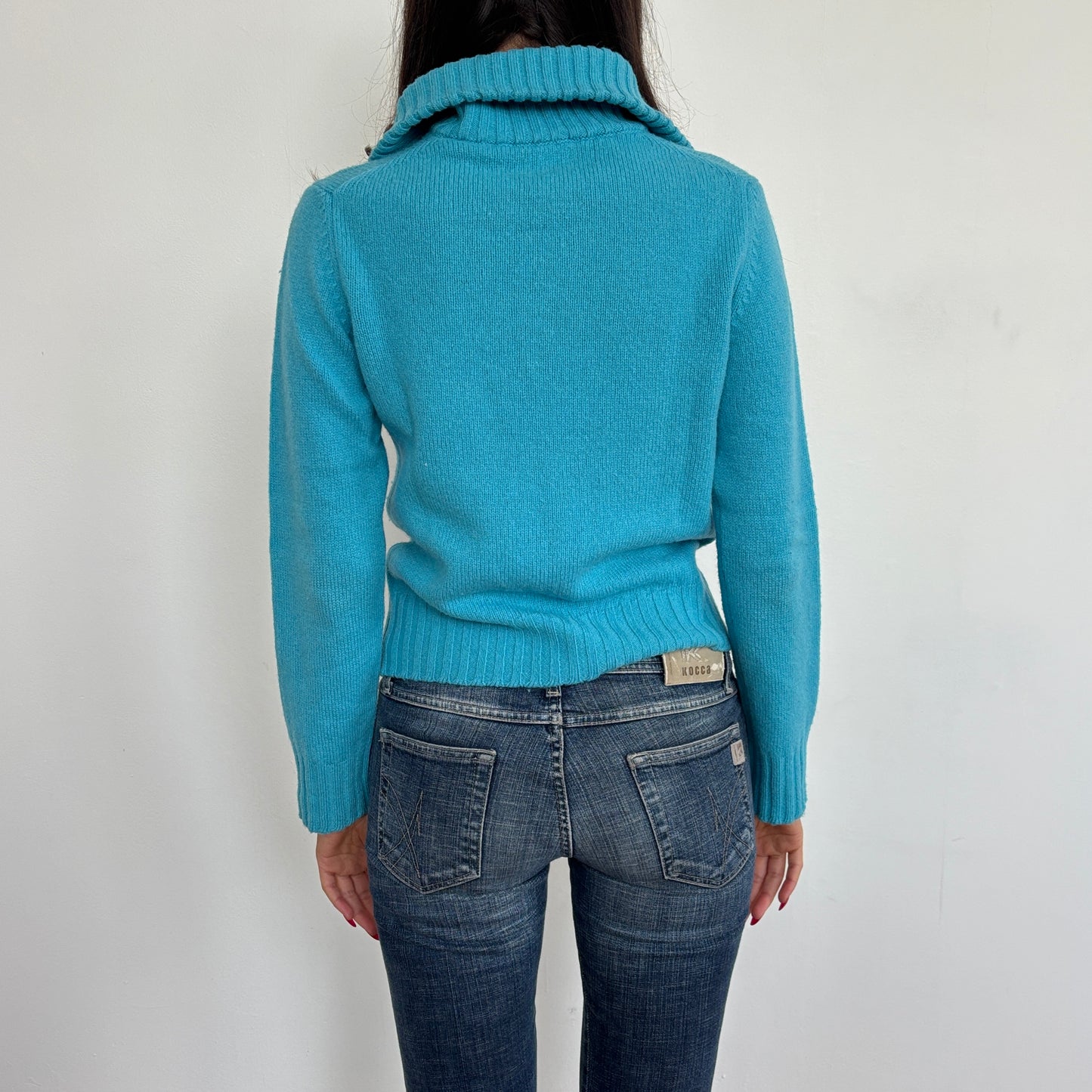 Blue wool jumper - M