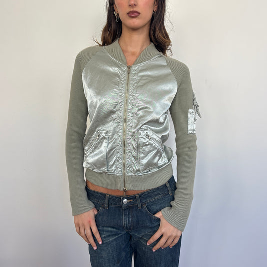 Italian metallic zip knit - M/L