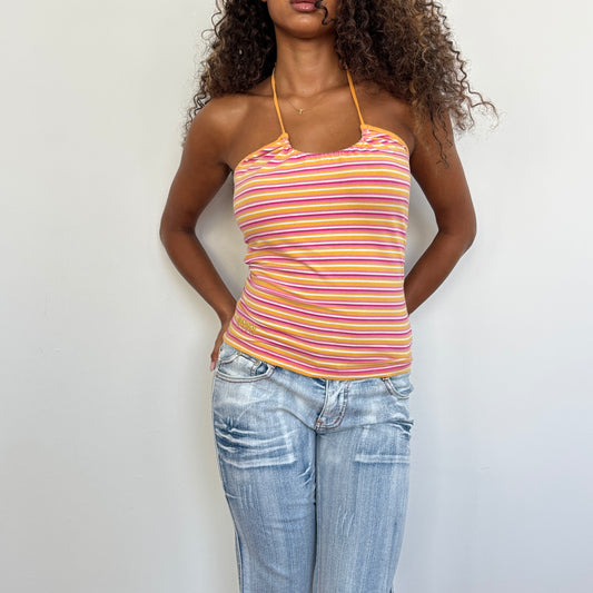 Striped halter top - S