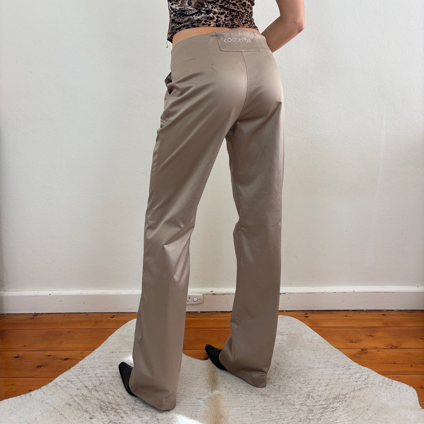 Lowrise gold pants - S