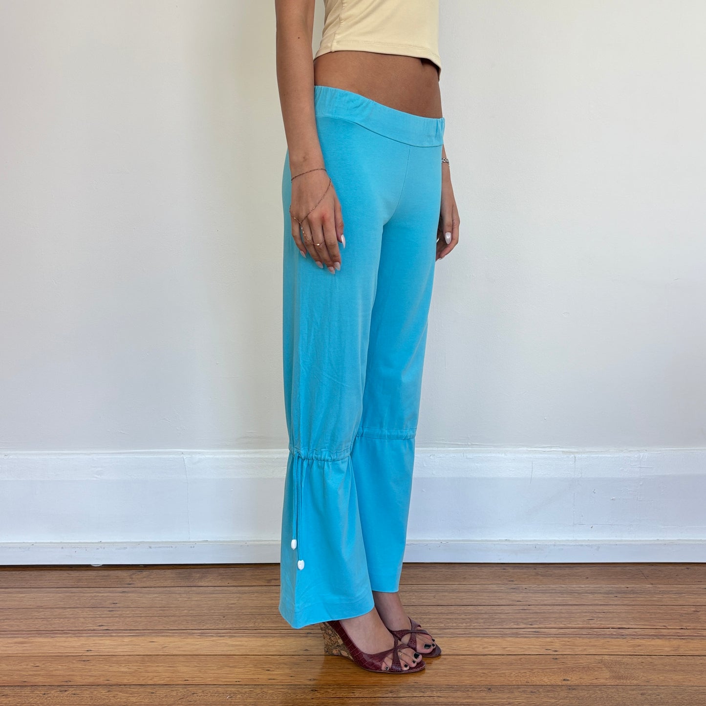 Blue flared pants - S