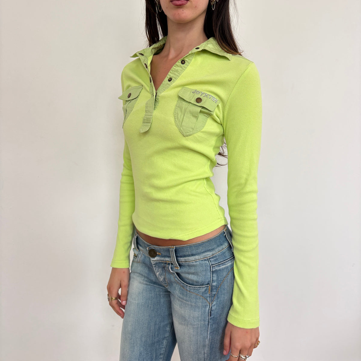 Italian green top - S/M