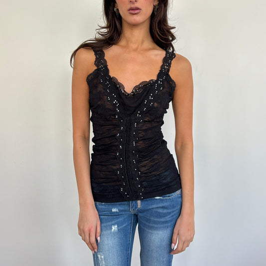 Italian designer lace top - XS/S