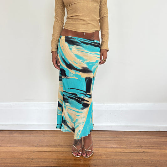 Italian graphic midi skirt - XS-M