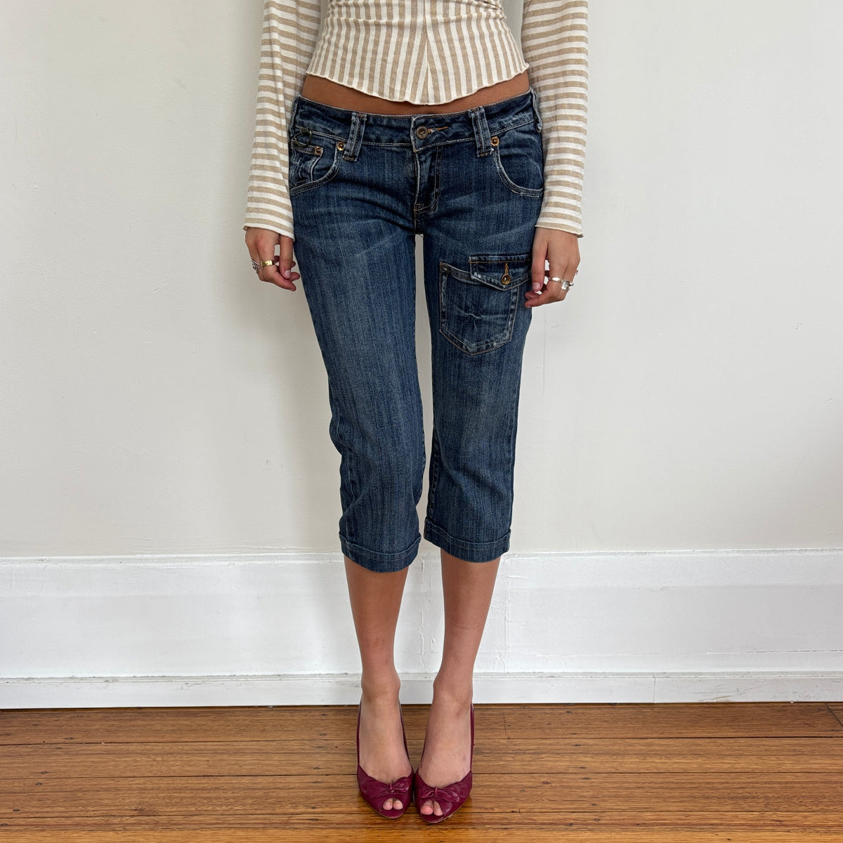 Denim capris - S