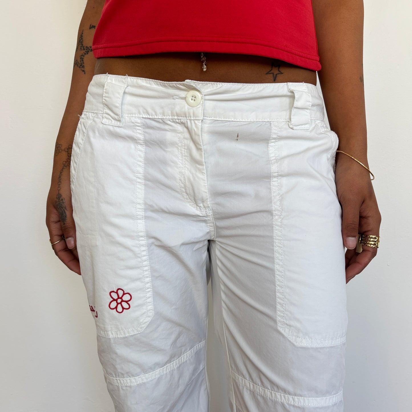Guru white capri pants - XS