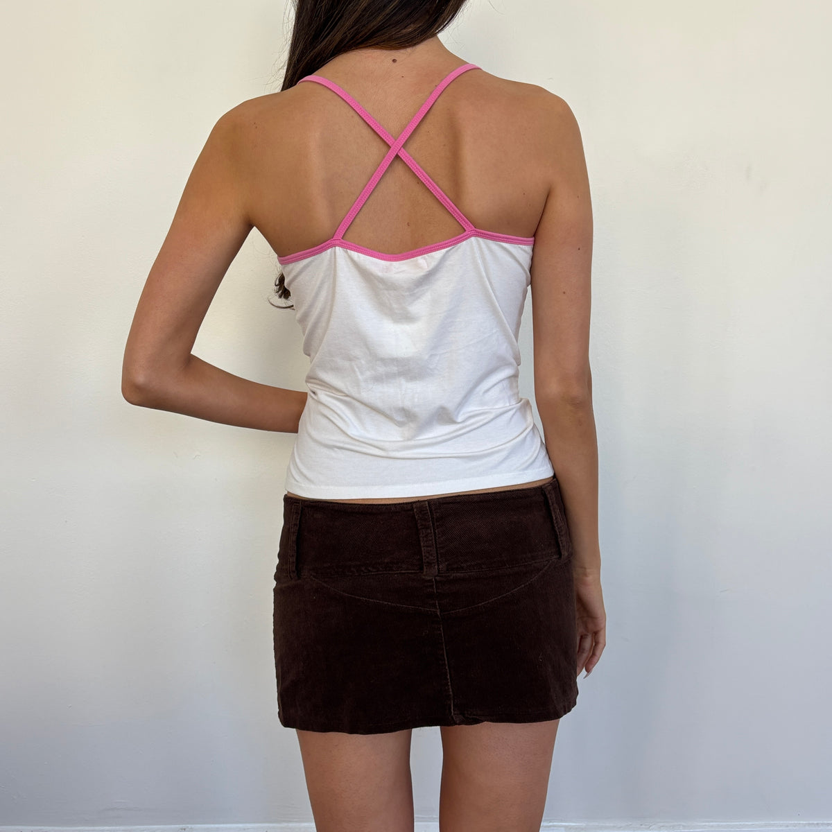 White zip top - M