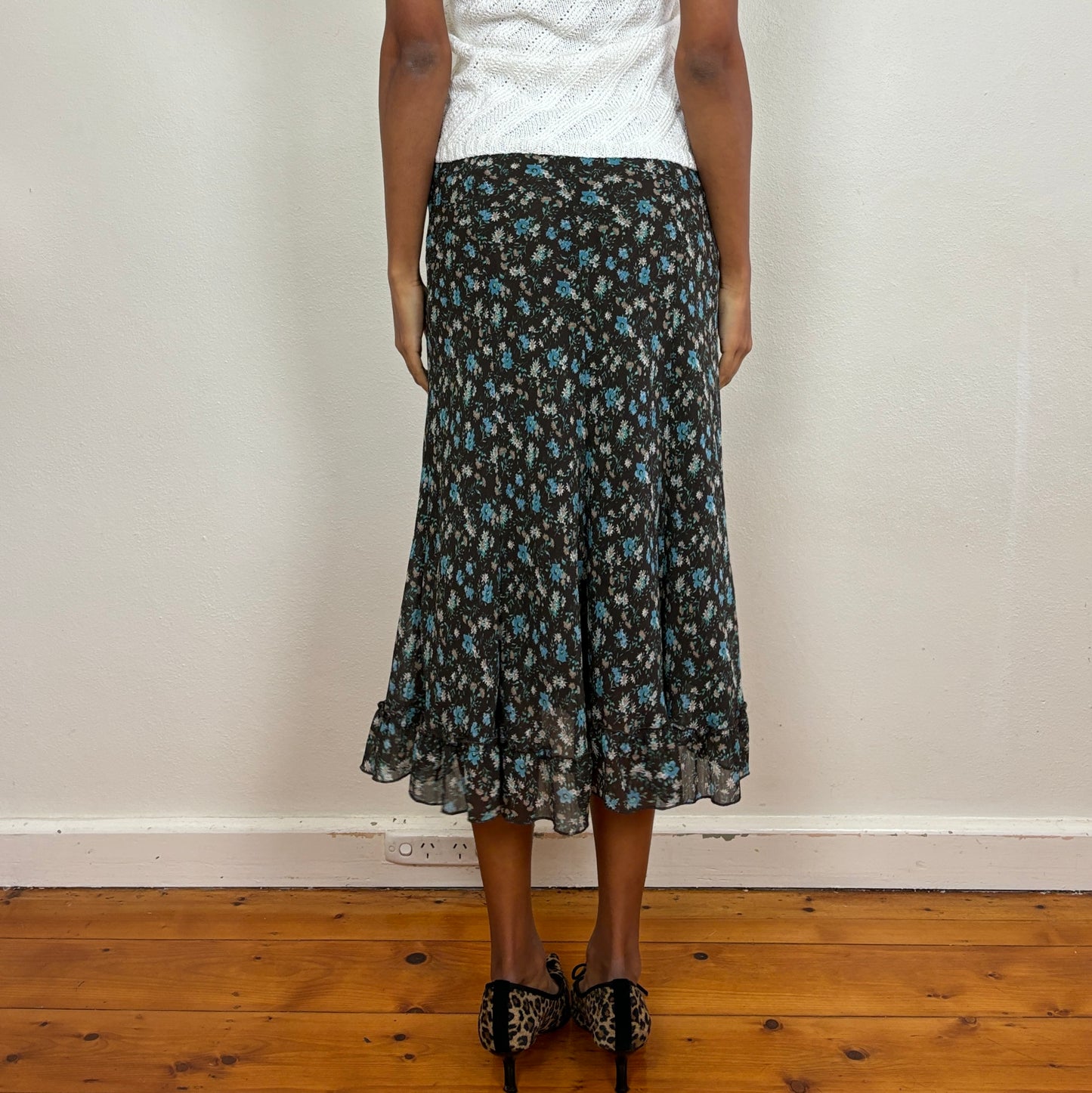 Floral midi skirt -XS/S