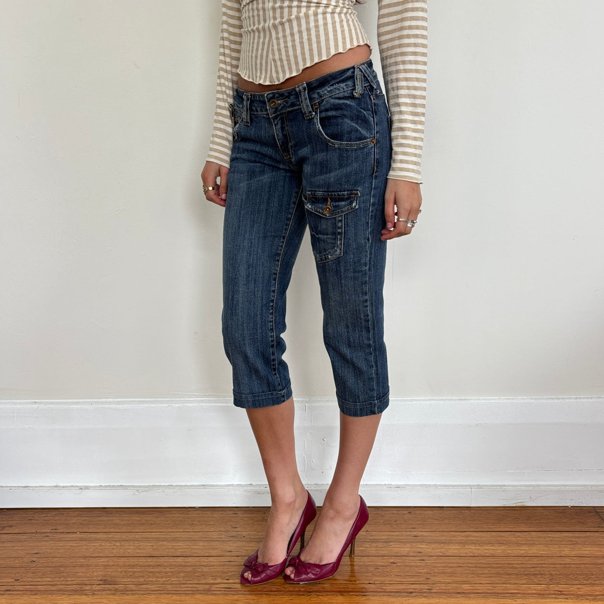Denim capris - S
